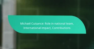 Michaël Cuisance: Role in national team, International impact, Contributions