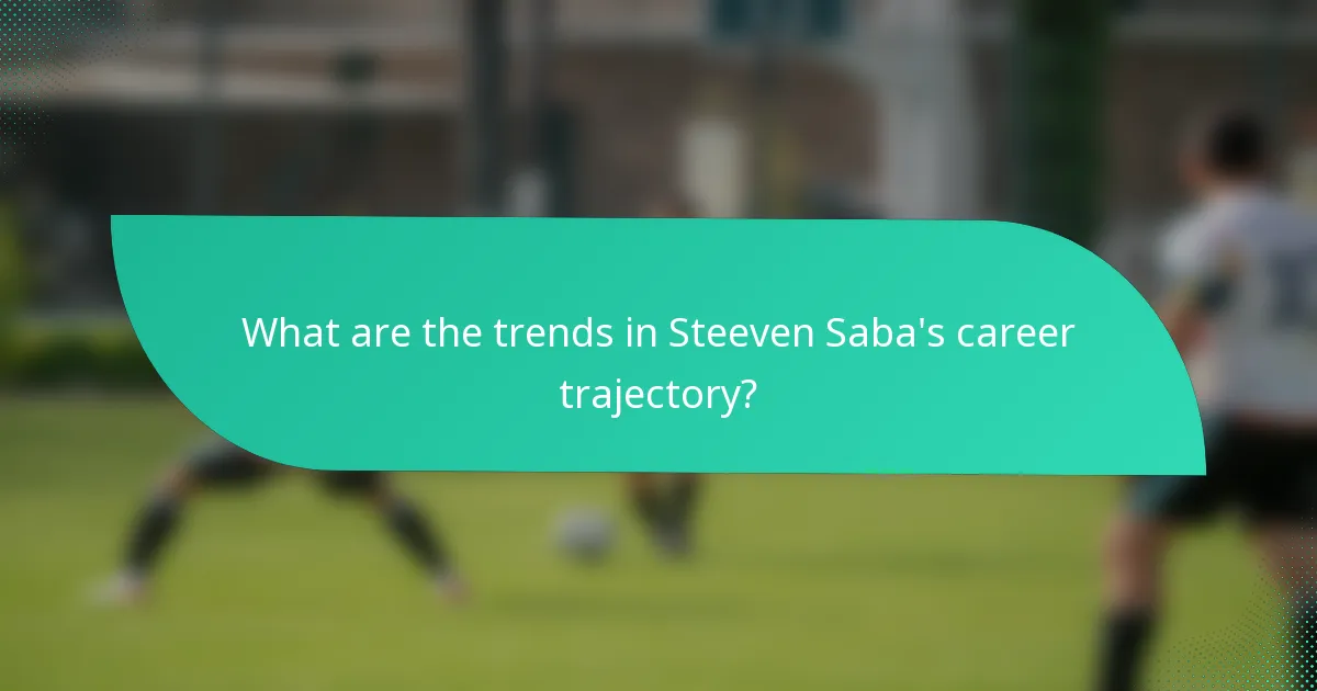 What are the trends in Steeven Saba's career trajectory?